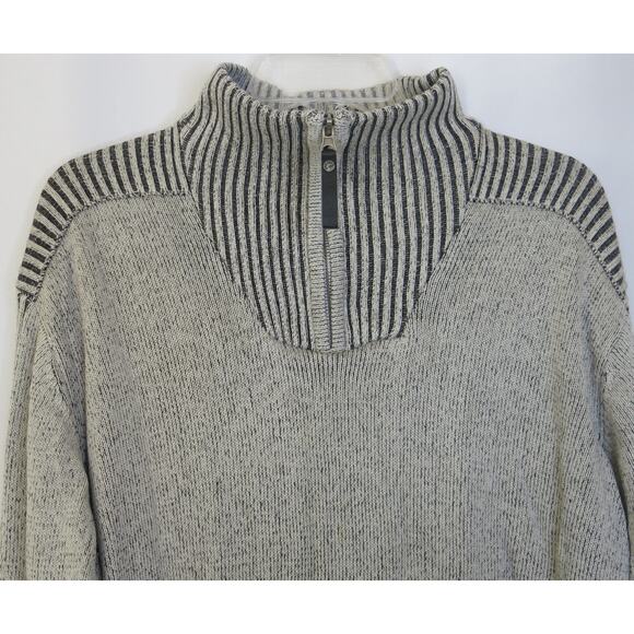 PROJEK RAW Sweater/Pullover Size XL Men's 1/4 Zip Long Sleeve Black/Gray Warm - Picture 2 of 9